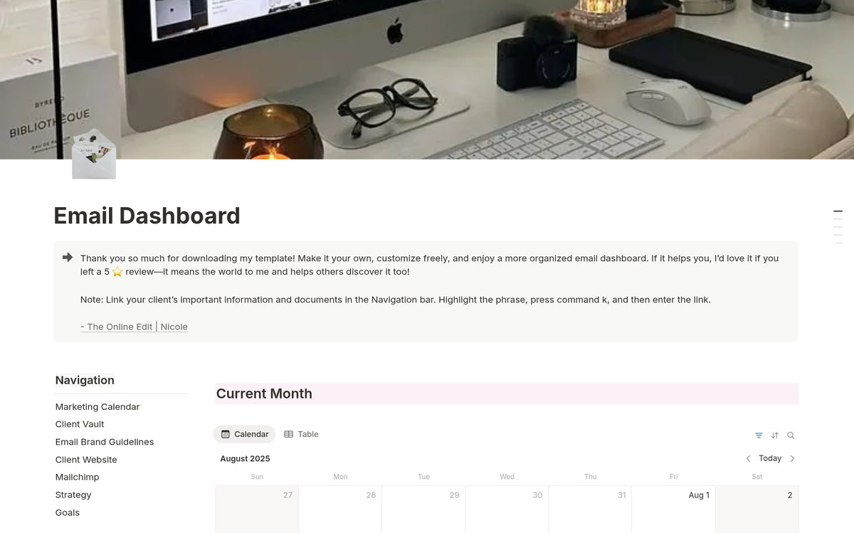 Free Business Email Planner