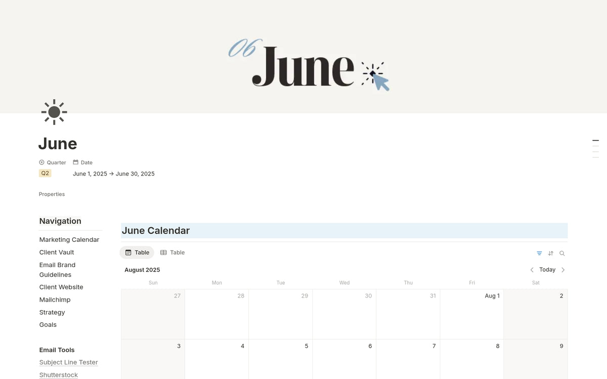 Free Business Email Planner