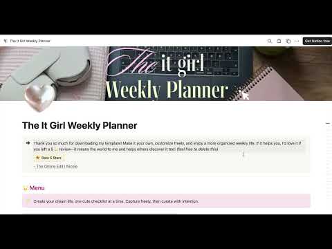 The It Girl Weekly Planner